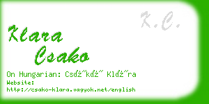 klara csako business card